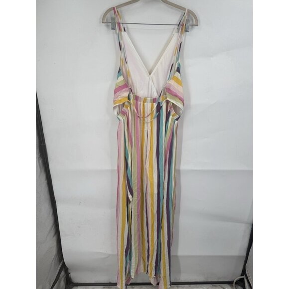 Lulus Lost In Paradise Striped Maxi Dress Women XL Colorful Beach Resortwear - Picture 3 of 8